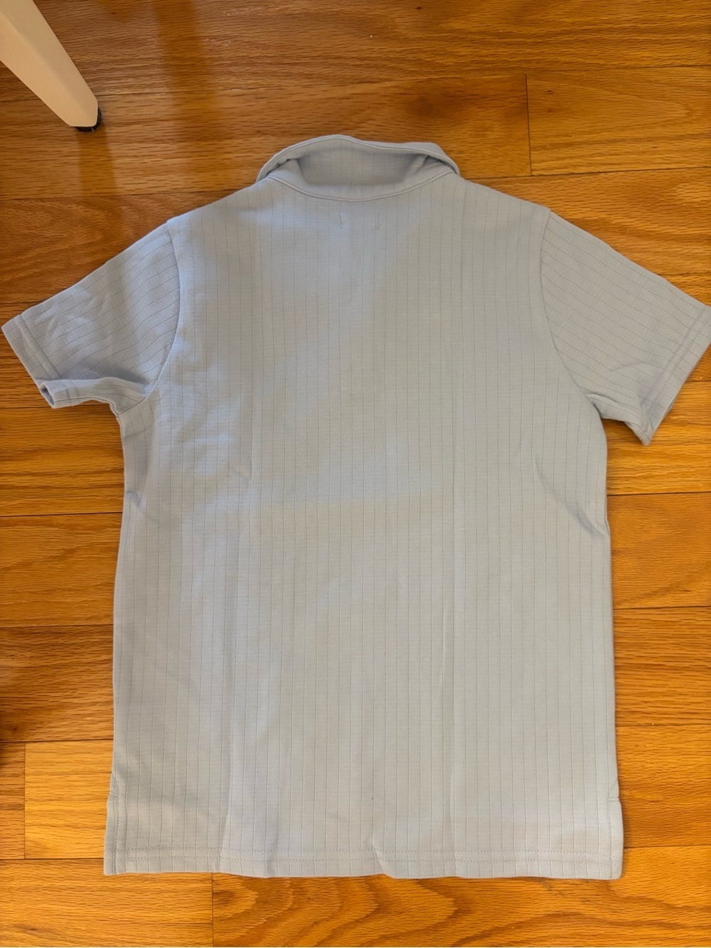 Crewcuts Light Blue Ribbed Short-Sleeve Polo - Picture 3 of 3